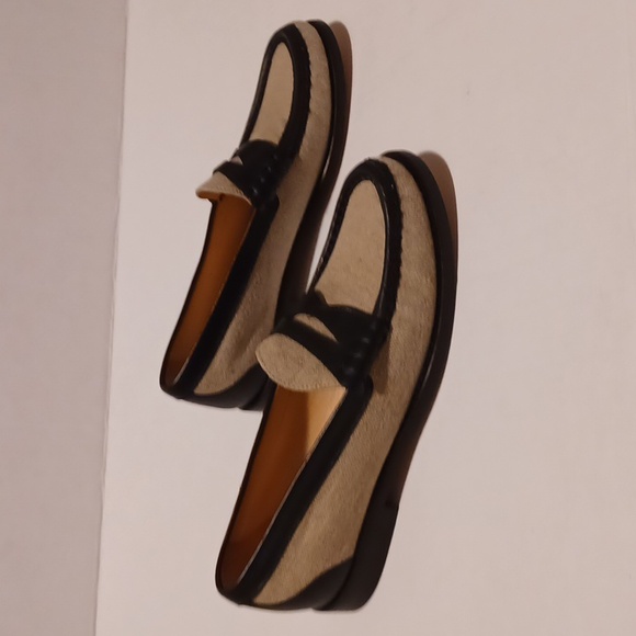 J.Crew Women's Beige and Brown Italian Canvas Loafers - Picture 4 of 11